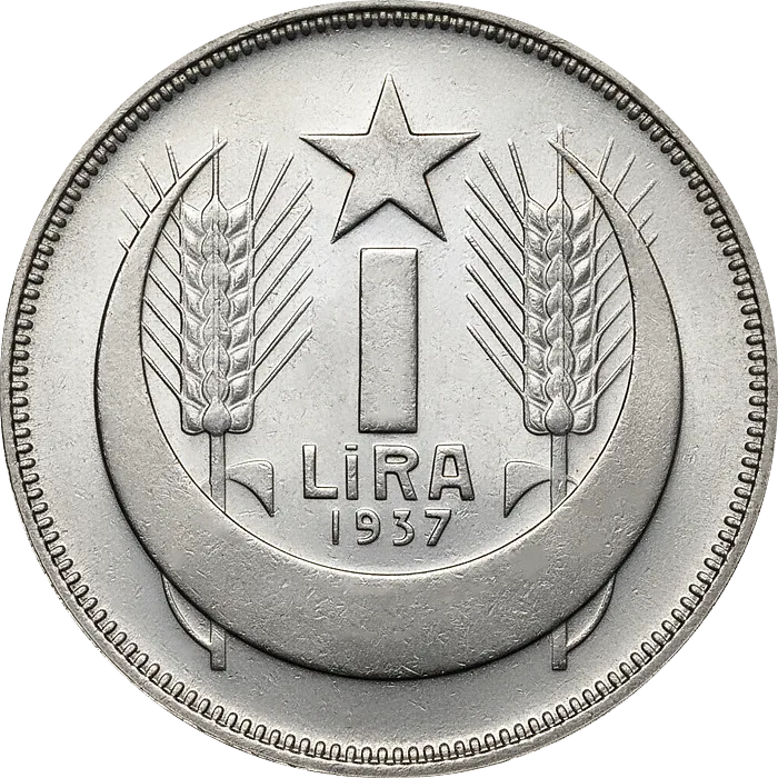 1 Lira 1937 (Ata 1 Lira)